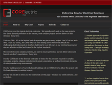 Tablet Screenshot of corelectric.net